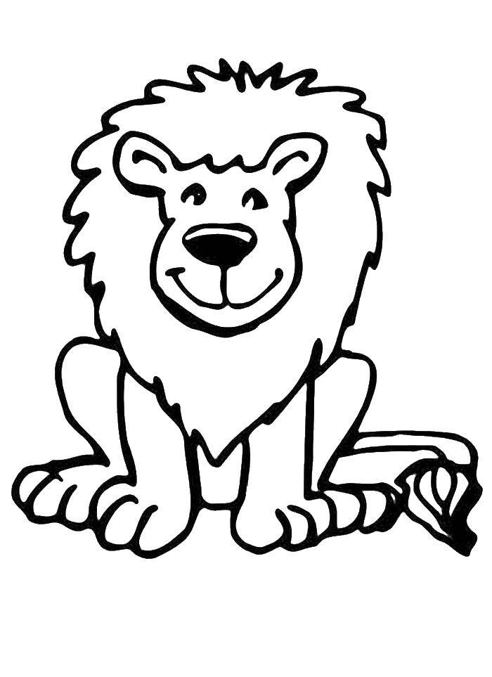 Coloring Leo. Category lion. Tags:  lion, hunting.