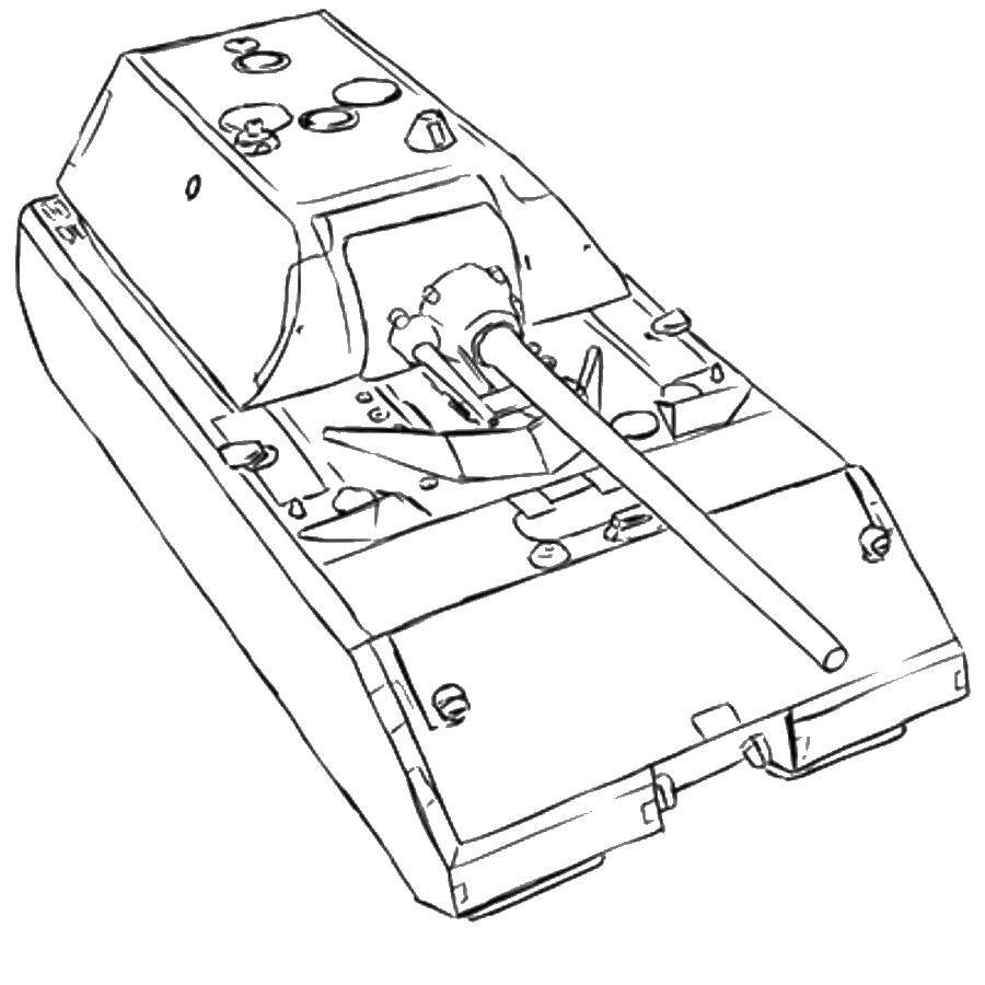 Coloring Tank. Category military coloring pages. Tags:  tank.