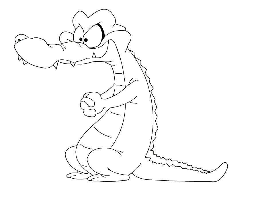 Опис: розмальовки  Голодний крокодил. Категорія: крокодил. Теги:  крокодил.