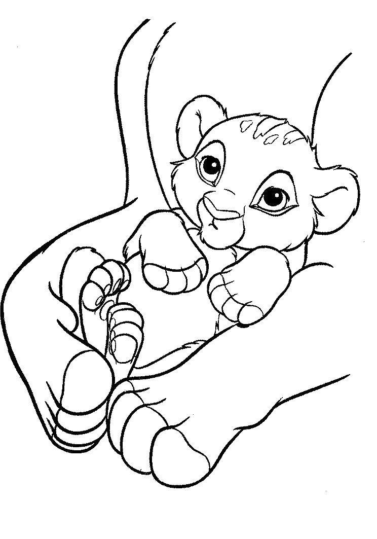 Coloring The birth of lion cub Simba. Category The lion king. Tags:  lion king cartoon.