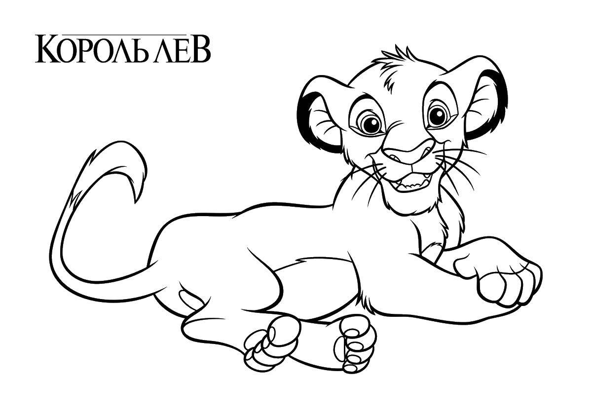 Coloring The lion king Simba. Category The lion king. Tags:  the lion king, Simba.