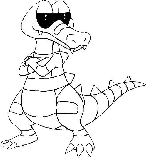 Coloring Cool crocodile. Category Animals. Tags:  animals, crocodile, crocodile.