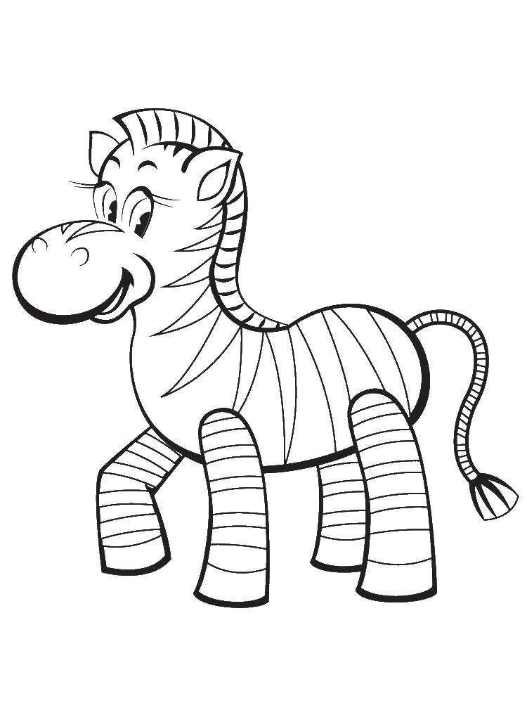 Coloring Cute Zebra. Category Animals. Tags:  Zebra , strips, animal.