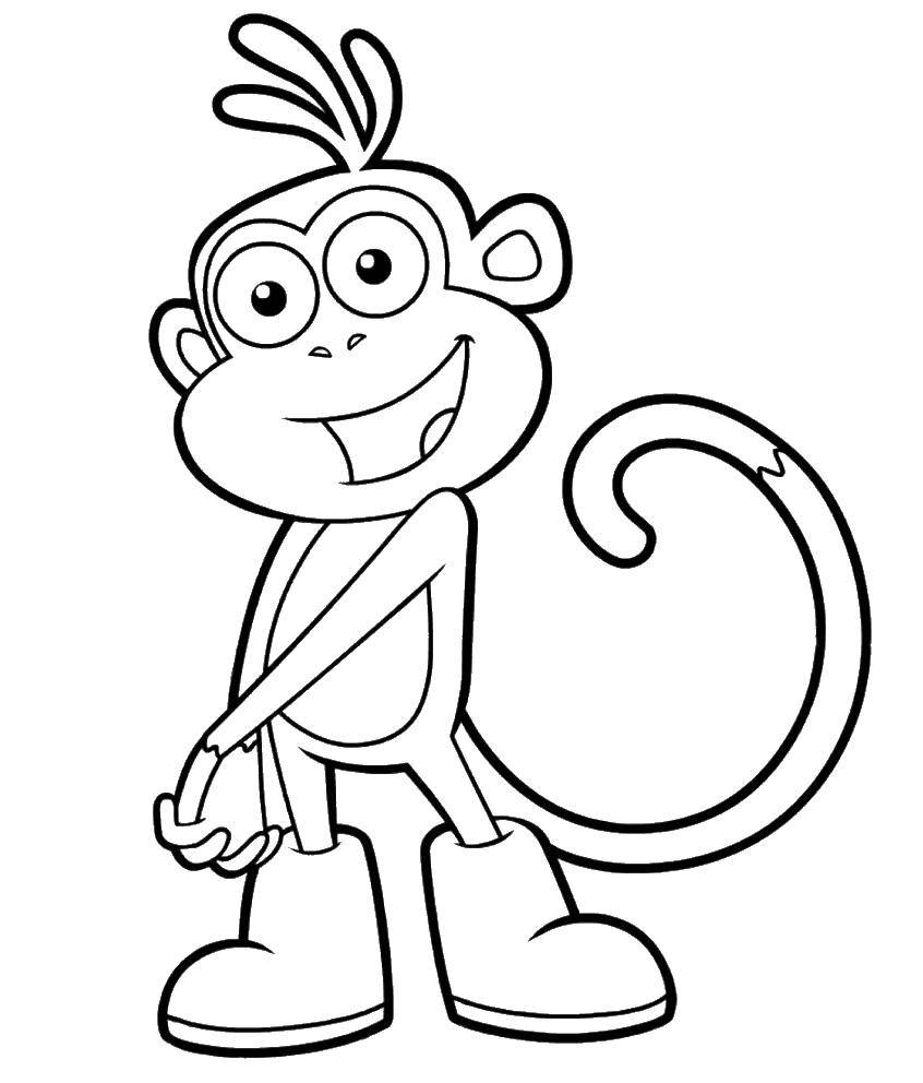 Coloring Monkey. Category Dora. Tags:  APE.