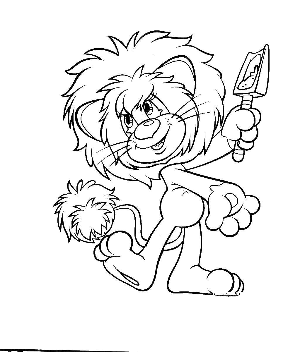 Coloring Lion. Category cartoons. Tags:  cartoon Lion.