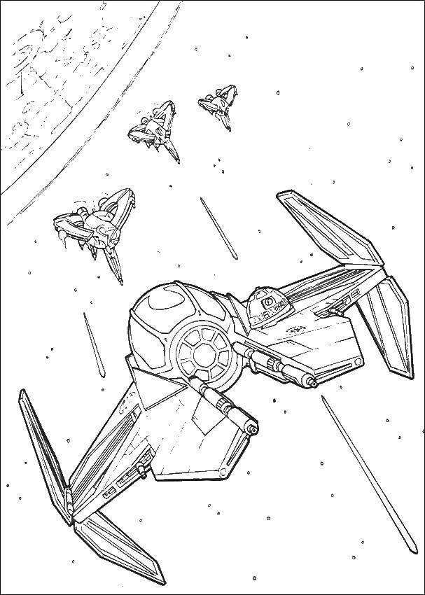 Coloring Spaceships. Category spaceships. Tags:  space, space ship, Shuttle.