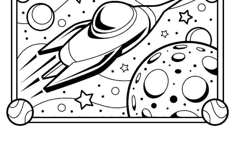 Coloring Space. Category space. Tags:  space, planets, stars, rocket.