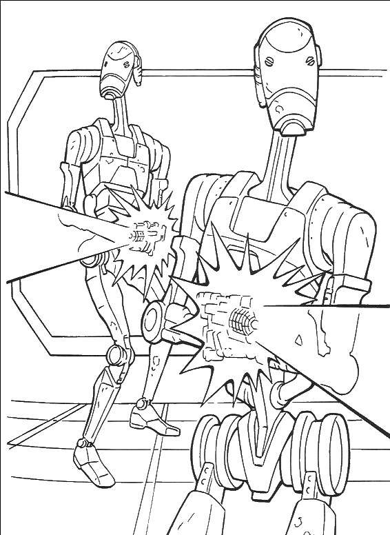Coloring Robots. Category robot. Tags:  robots, space weapons, .