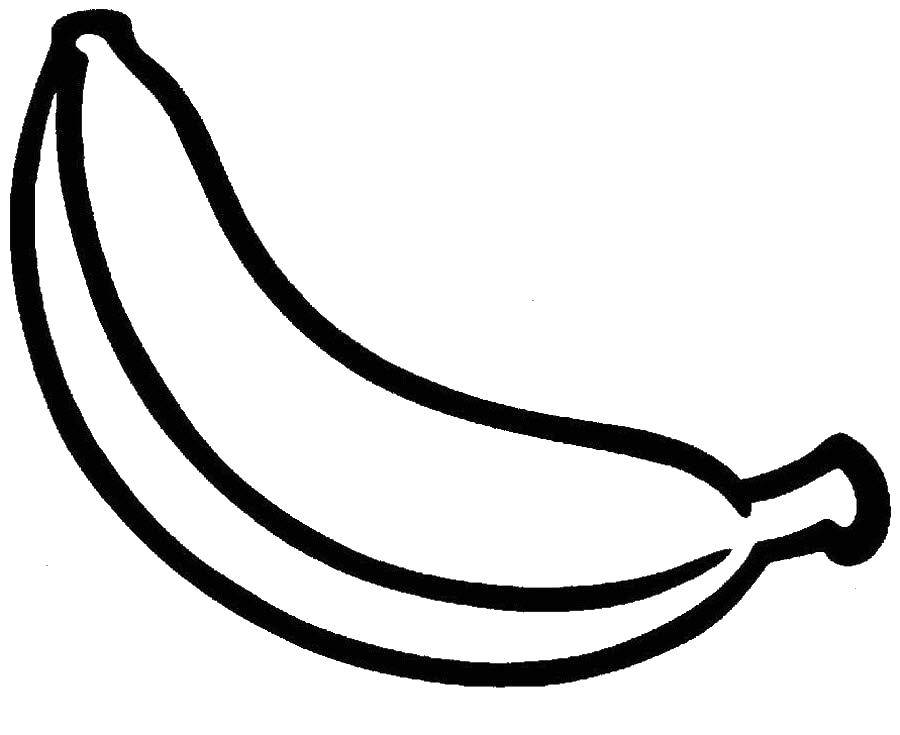 Раскраска простые раскраски Скачать ,банан,.  Распечатать 