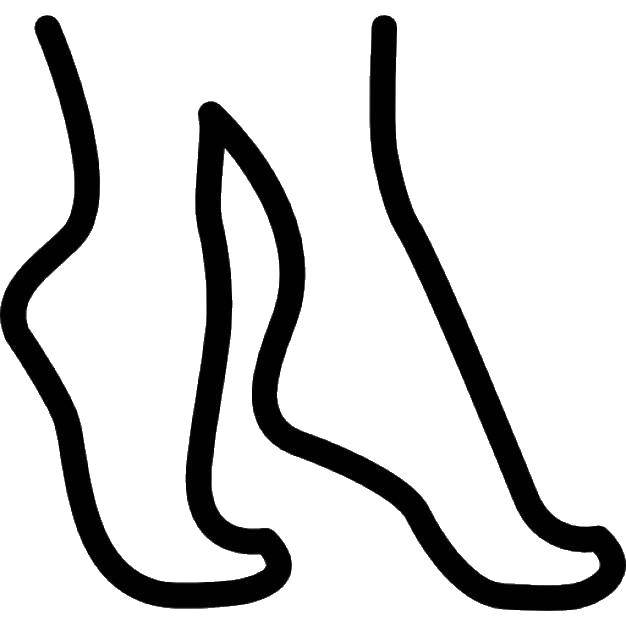Название: Раскраска Ноги. Категория: раскраски. Теги: ноги, человек, следы.