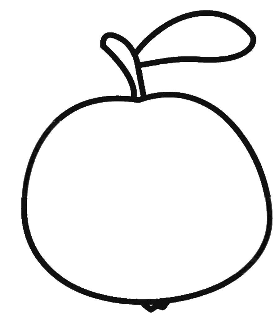 Название: Раскраска Яблоко. Категория: простые раскраски. Теги: яблоко.