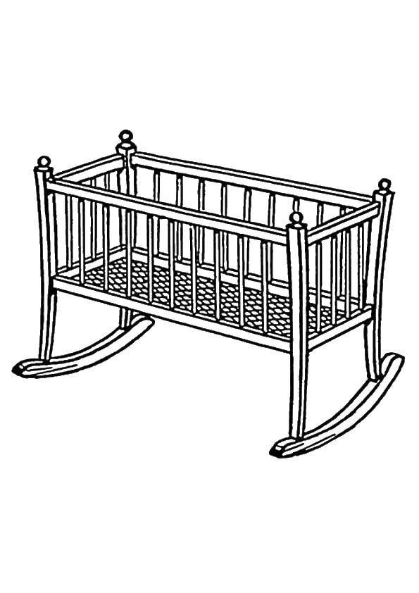 Coloring Cot. Category The bed. Tags:  Furniture.