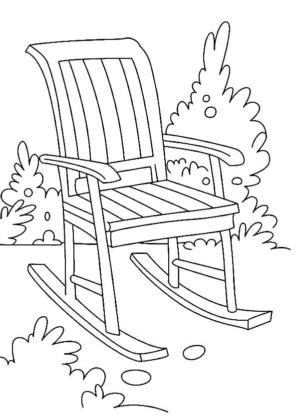 Coloring Rocking chair. Category furniture. Tags:  armchair, rocking chair.