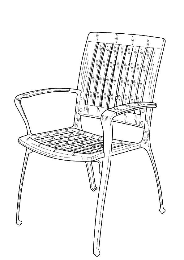 Название: Раскраска Стул. Категория: мебель. Теги: стул.