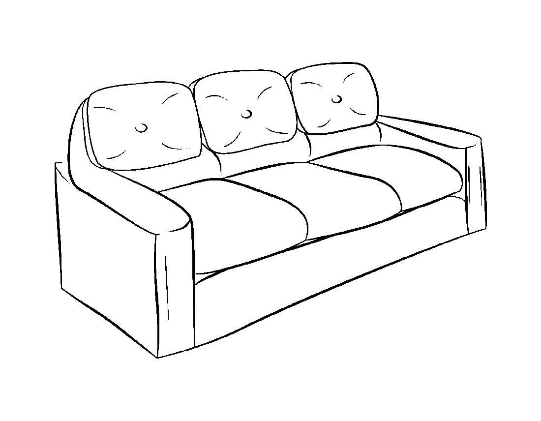 Coloring The couch. Category Sofa. Tags:  Furniture.