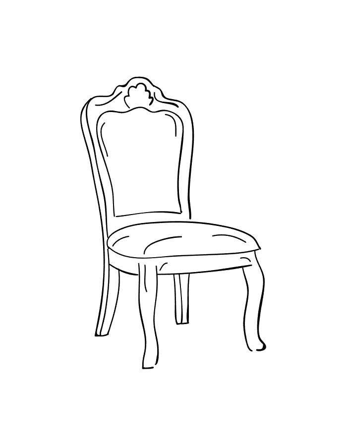 Название: Раскраска Кресло. Категория: мебель. Теги: кресло, качалка.
