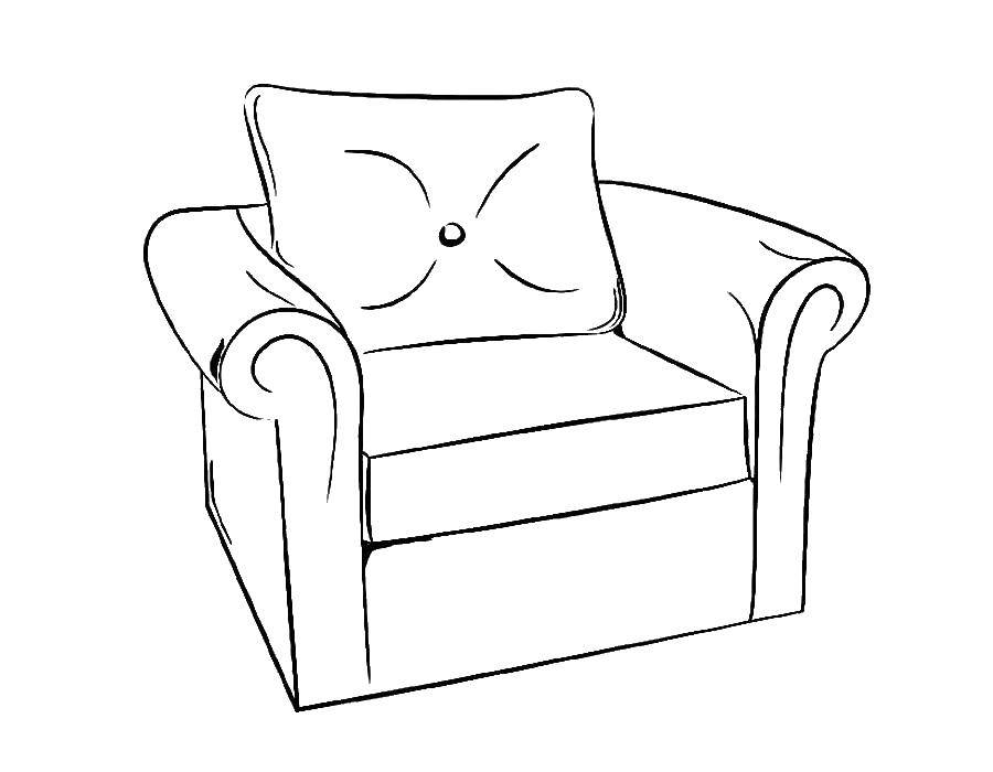 Название: Раскраска Кресло. Категория: мебель. Теги: кресло, качалка.