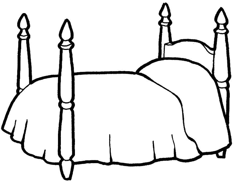 Coloring Cot. Category The bed. Tags:  Furniture.