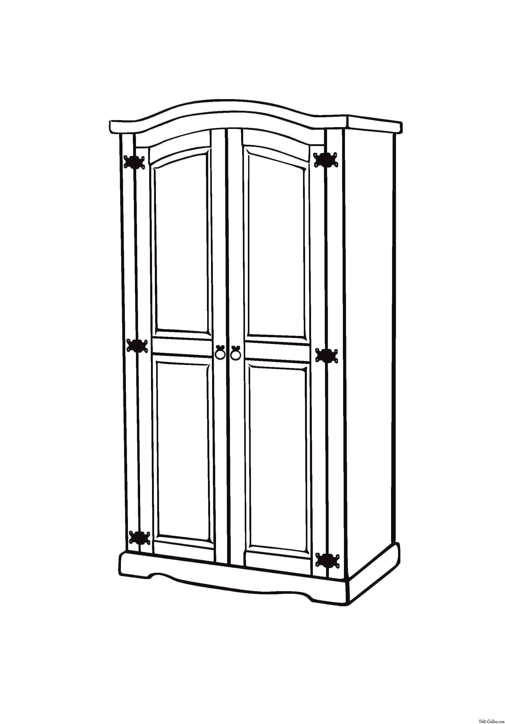 Coloring Wardrobe. Category furniture. Tags:  Furniture.
