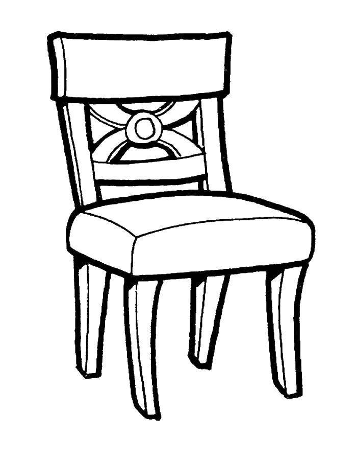Coloring Chair. Category furniture. Tags:  Furniture, table, chair.