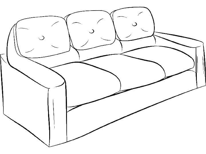 Название: Раскраска Диван. Категория: Диван. Теги: мебель, диван.