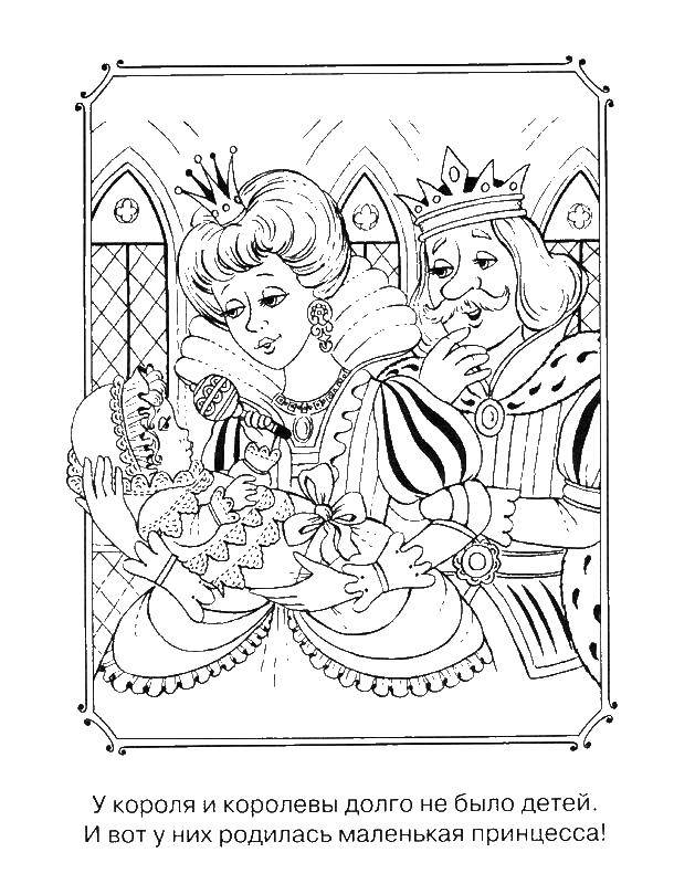 Coloring King, Queen, Princess. Category the king and Queen. Tags:  Queen, king, Princess, family.