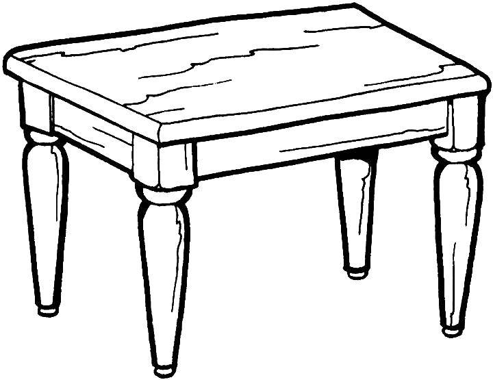 Название: Раскраска Стол. Категория: мебель. Теги: мебель, стол.