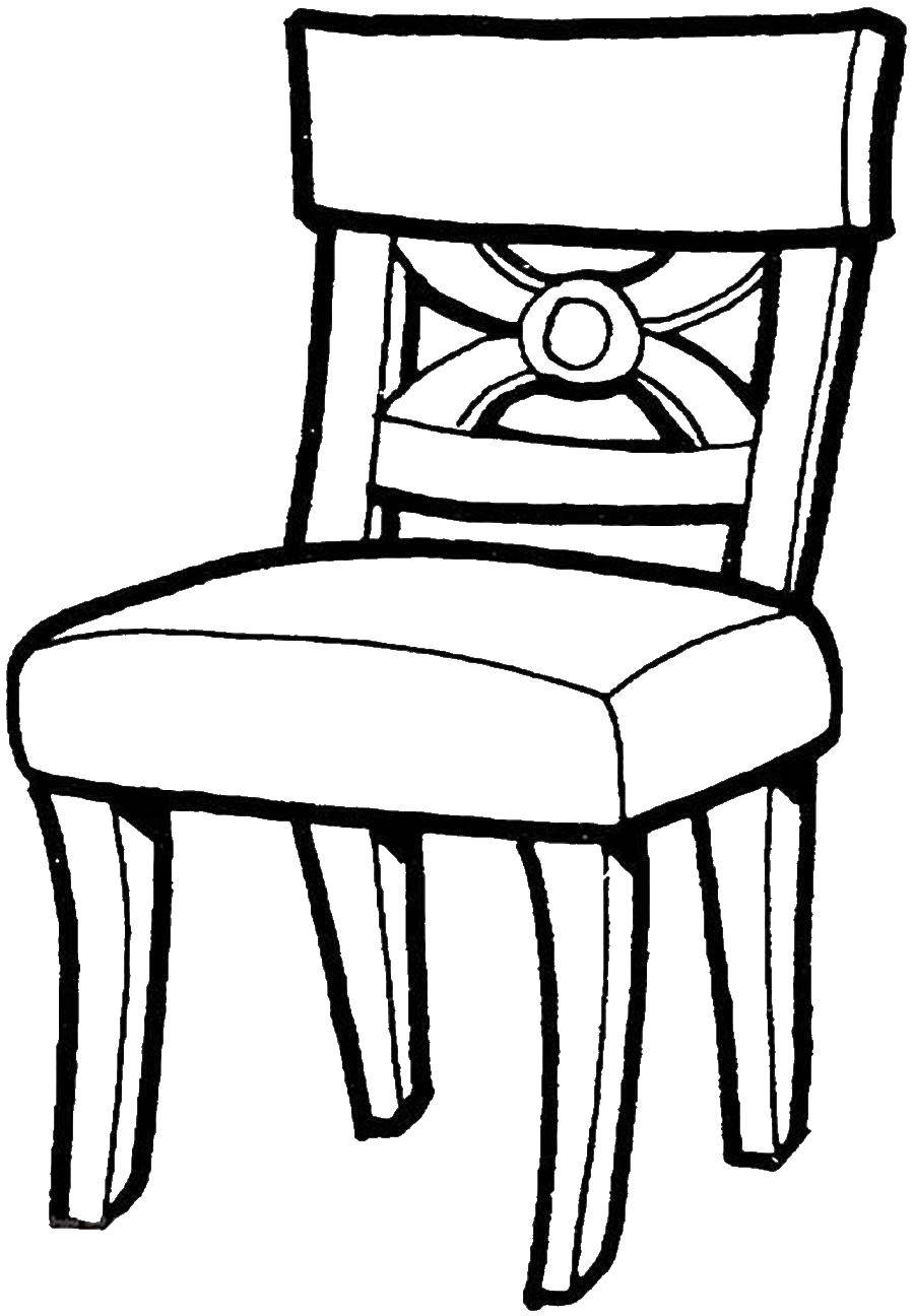Название: Раскраска Удобный стул. Категория: Стул. Теги: Мебель, стол, стул.
