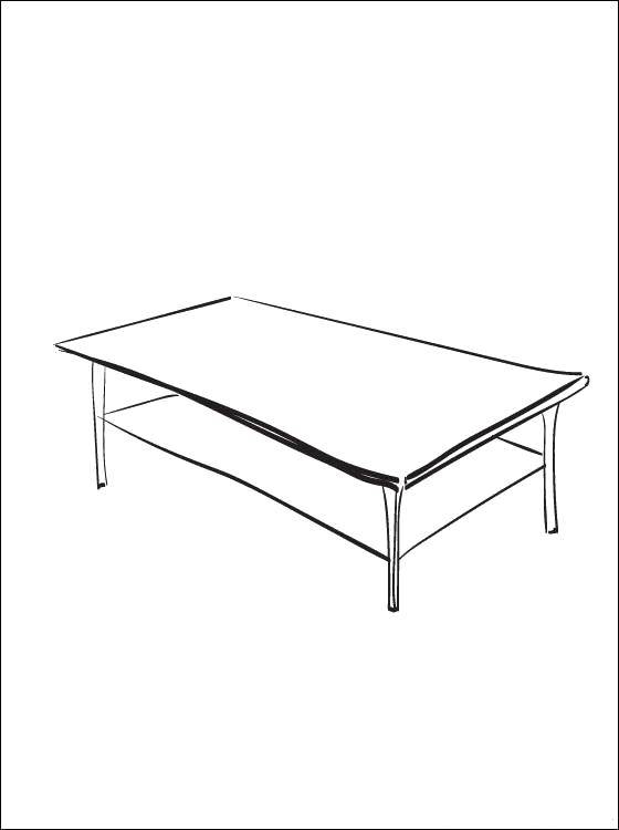 Название: Раскраска Журнальный столик. Категория: Стол. Теги: Мебель, стол, стул.