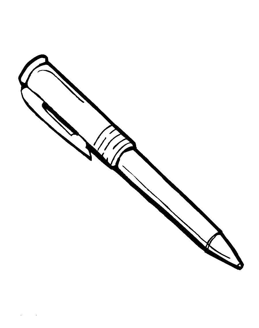Название: Раскраска Ручка. Категория: школа. Теги: ручка.