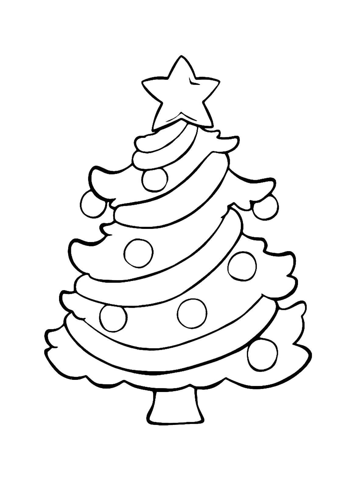 Coloring Christmas tree. Category coloring Christmas tree. Tags:  tree, new year.