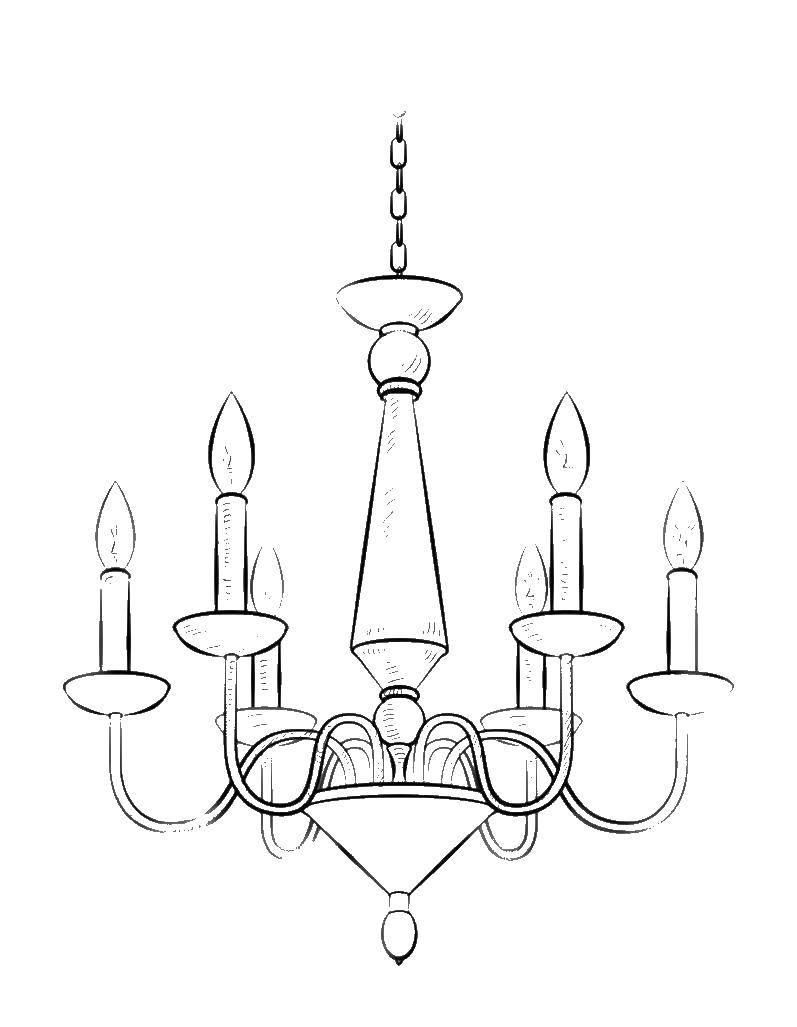 Coloring Chandelier. Category Chandelier. Tags:  Chandelier.