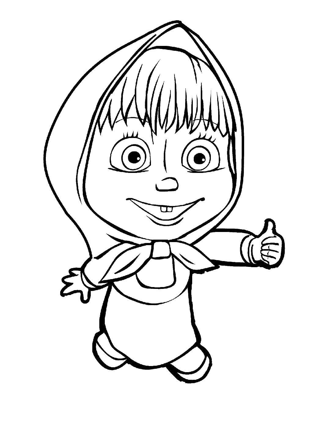 Coloring Masha shows class. Category Masha and the bear. Tags:  Masha, Bear.