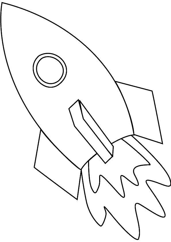 Coloring Rocket. Category space. Tags:  rocket.