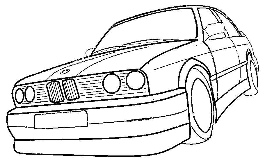 Раскраска БМВ (BMW) — скачать и распечатать в формате А4