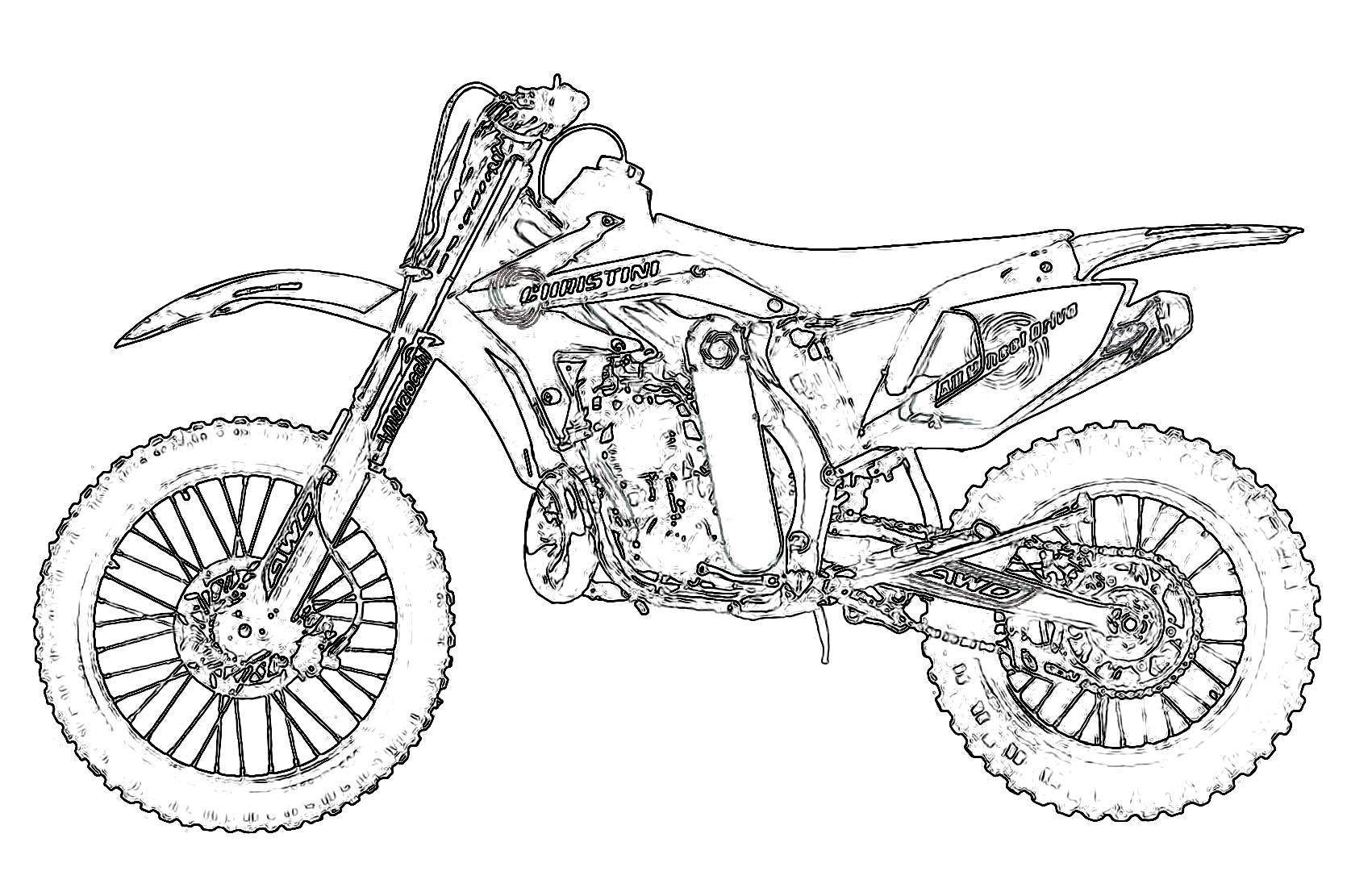 Coloring Motorcycle. Category transportation. Tags:  motorcycle, transport, speed.