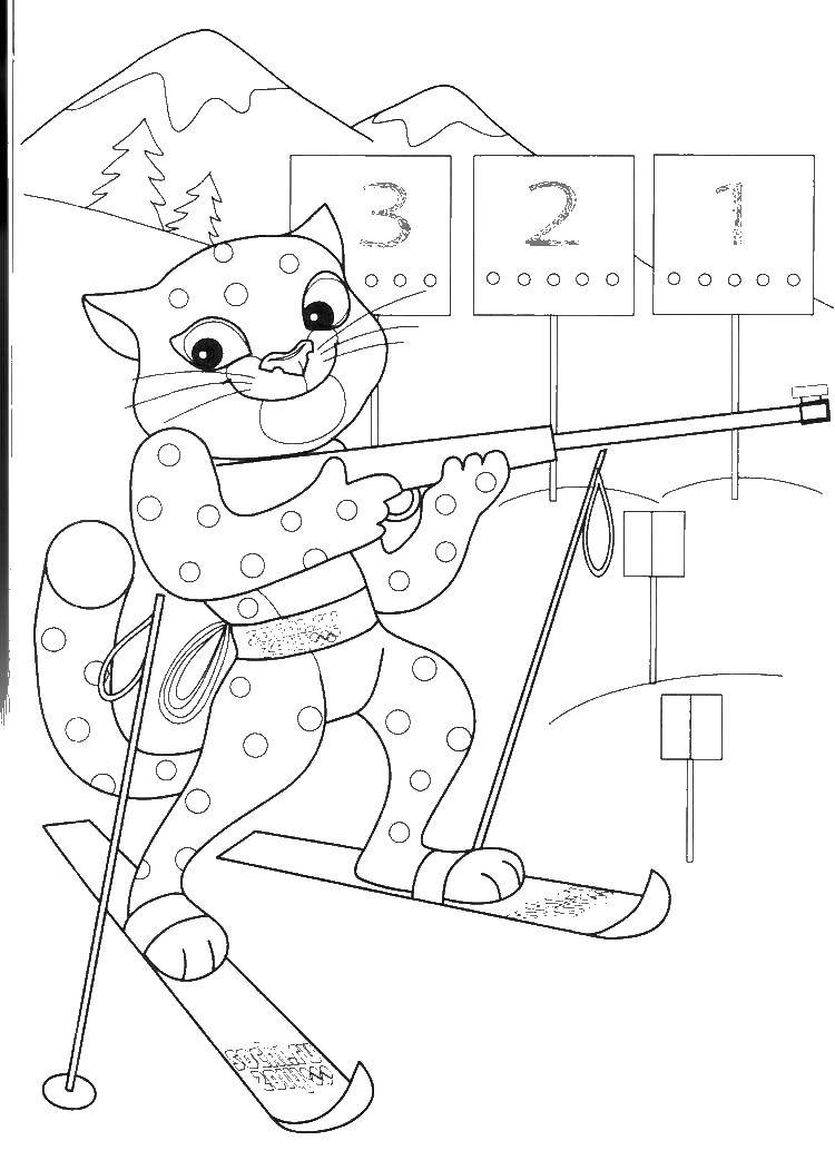 Coloring Skiing. Category the Olympic games . Tags:  Olympics.