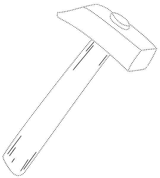 Coloring Building tools. Category the hammer. Tags:  Builder, tools, building.
