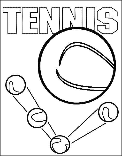 Coloring Tennis. Category Olympics. Tags:  Sports, tennis, racquet.