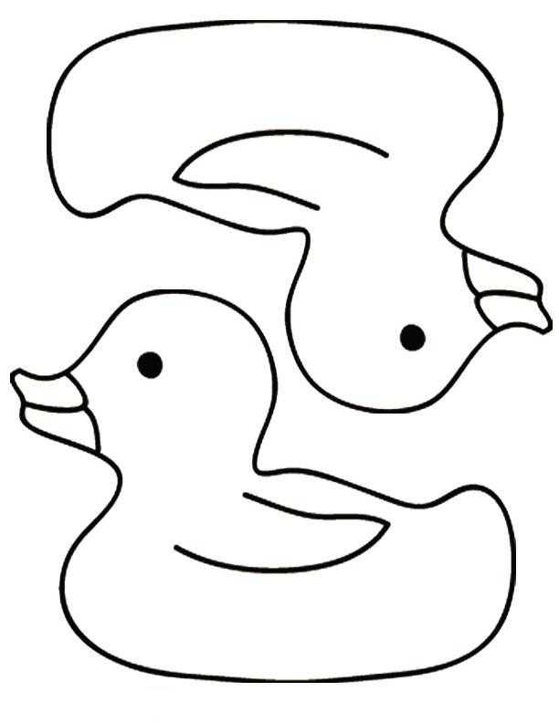 Coloring Two ducks. Category The contours for cutting out the birds. Tags:  duck.