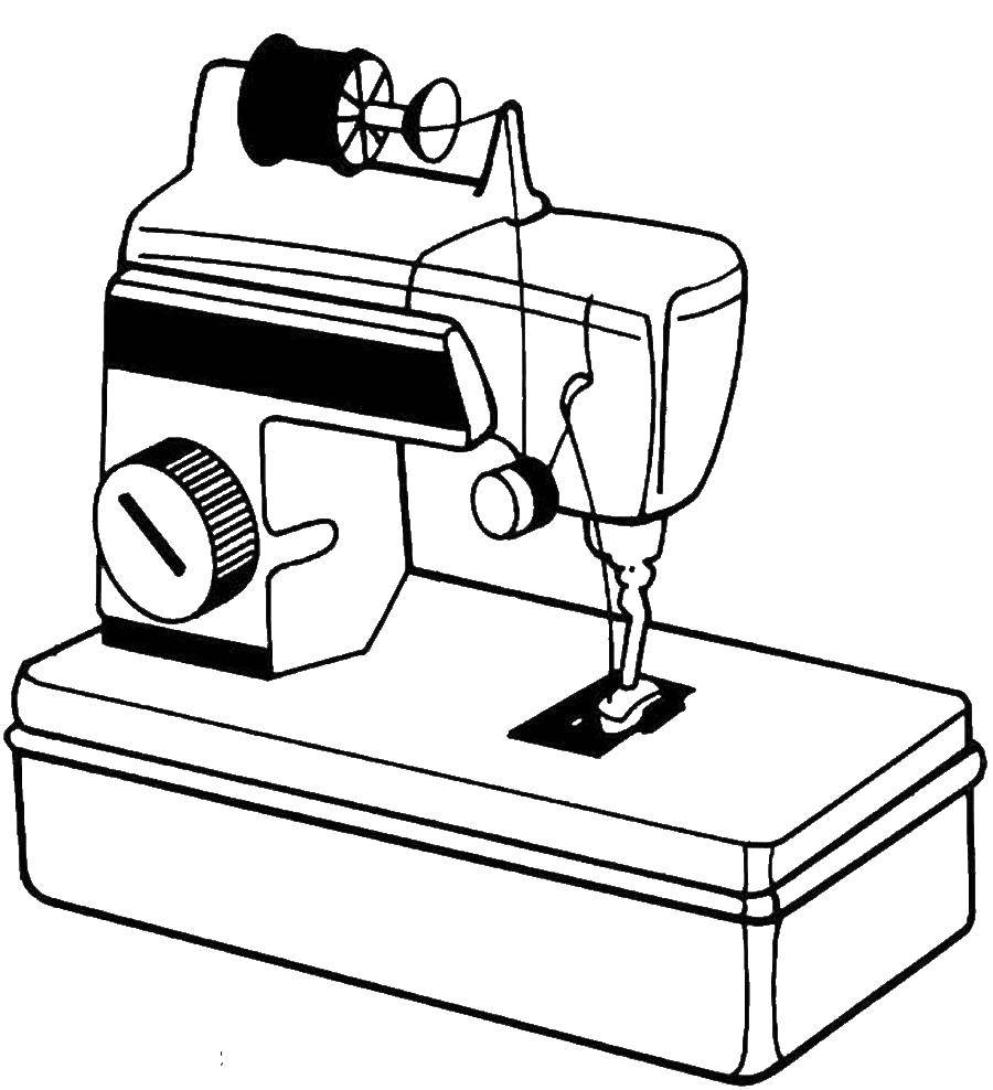 Coloring Sewing machine. Category Technique. Tags:  Technique.