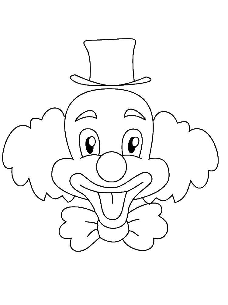 Coloring Happy clown. Category Clowns. Tags:  Clown, circus, joy, fun.