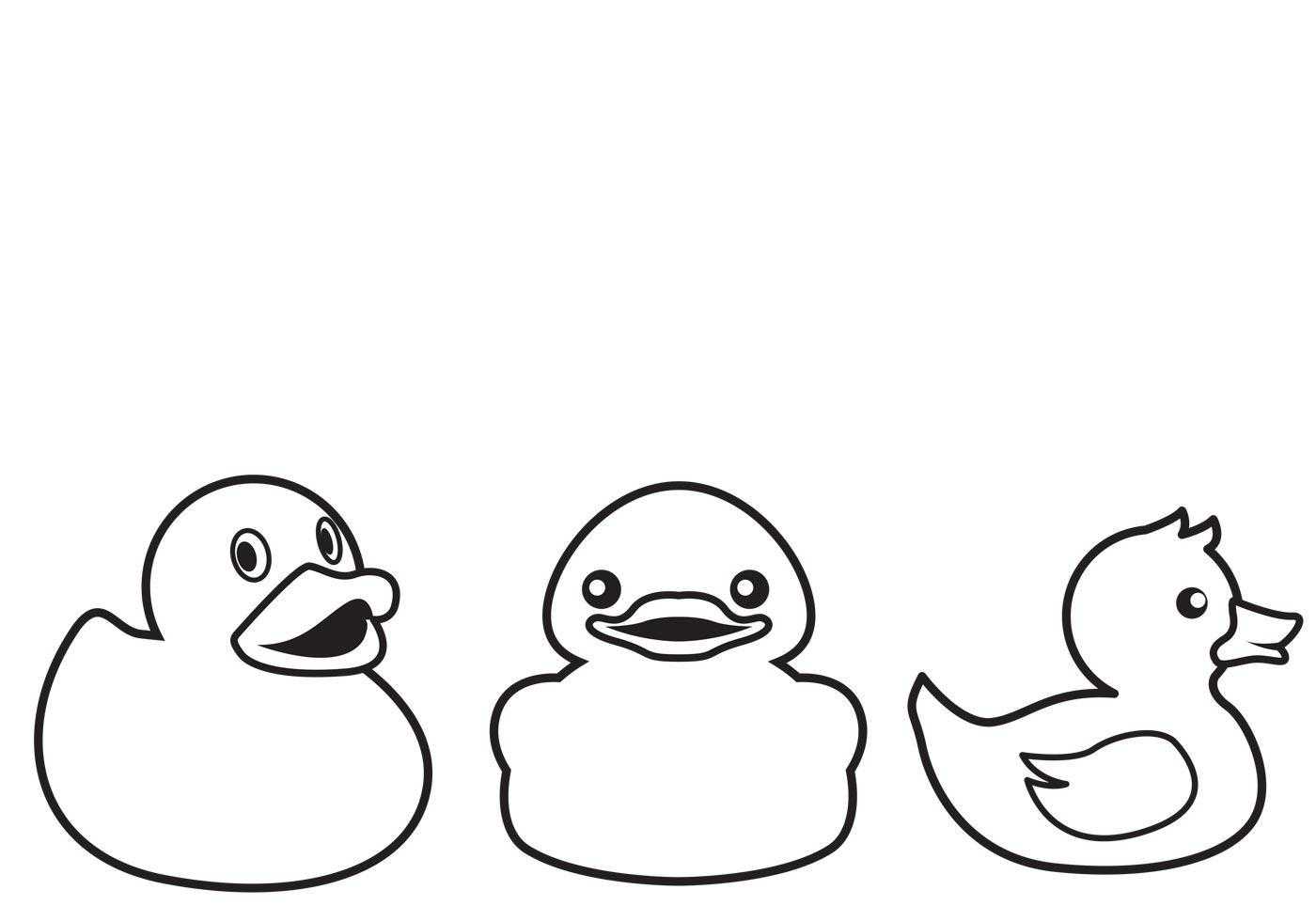 Coloring Three ducks. Category The contours for cutting out the birds. Tags:  duck.