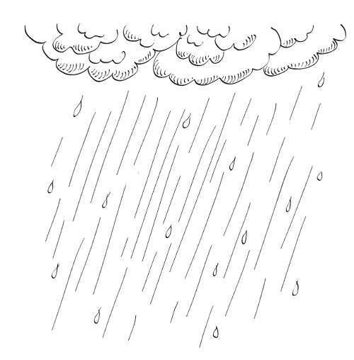 Название: Раскраска Тучка с дождиком. Категория: дождь. Теги: Дождь, тучи.