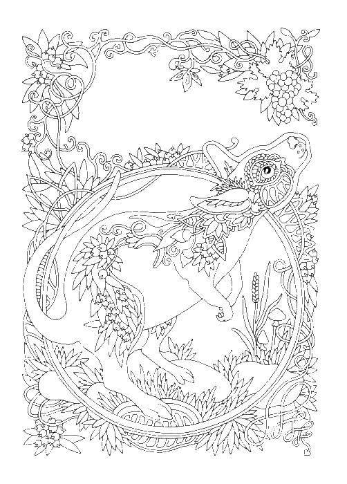 Coloring Unusual pattern. Category pattern . Tags:  Patterns, animals.