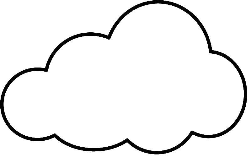 Coloring Soft cloud. Category cloud. Tags:  the sky, cloud.