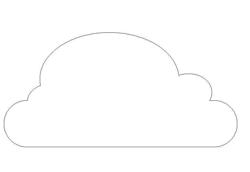Название: Раскраска Облачко. Категория: облака. Теги: Облако, небо.
