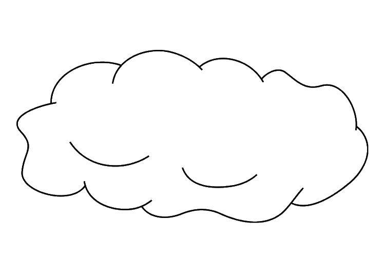 Название: Раскраска Облако. Категория: облака. Теги: небо, облако.