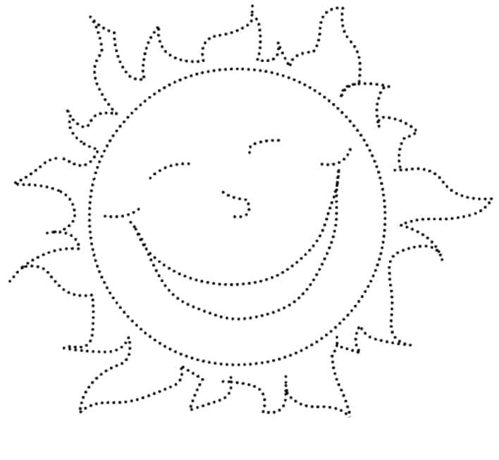 Coloring Trace the contour and color. Category The sun. Tags:  Pattern , stroke path.
