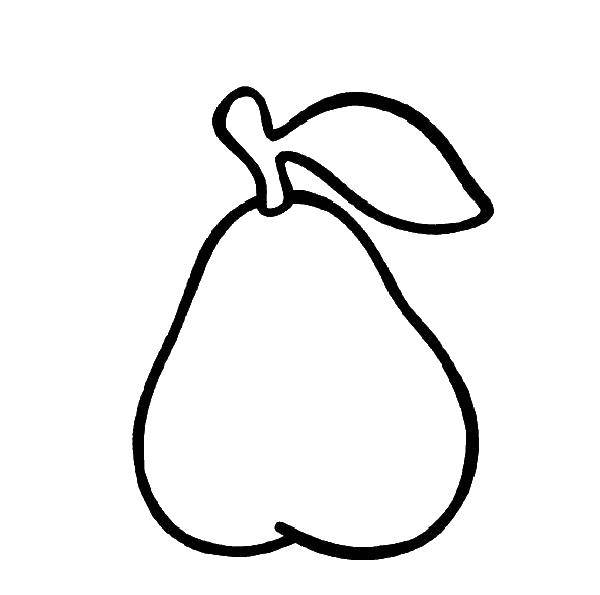 Coloring Pear. Category fruits. Tags:  fruit, Apple.